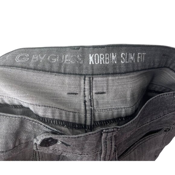 G By Guess Korbin Slim Fit Gray Denim Jeans For Men Size 36X30 - Picture 9 of 15